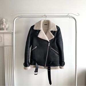 AllSaints Hawley Genuine Shearling Jacket